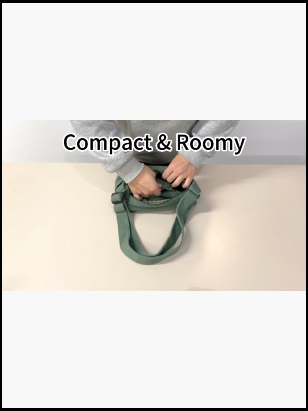 Small Canvas Crossbody Bag Cute Mini Messenger Purse Adjustable Strap - Picture 7 of 7